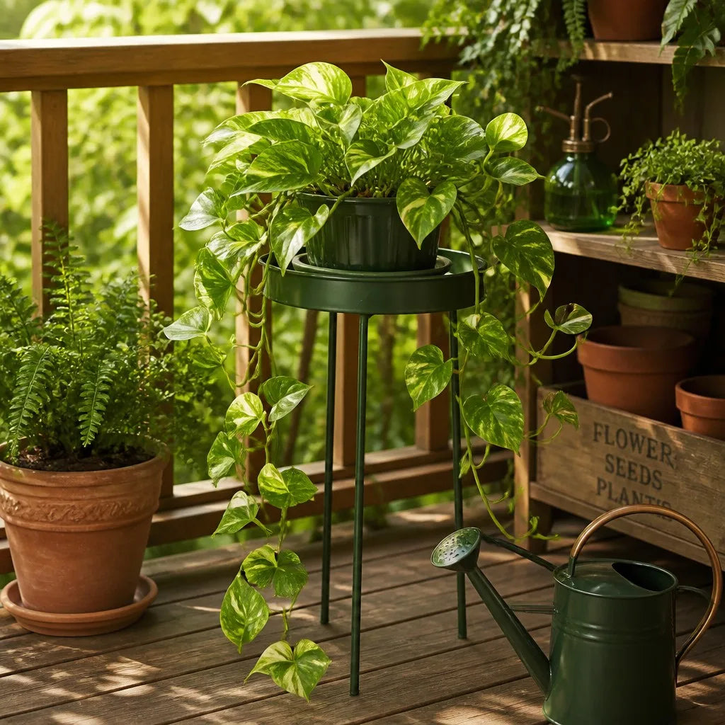 Forest Green Plant Stand - View 4